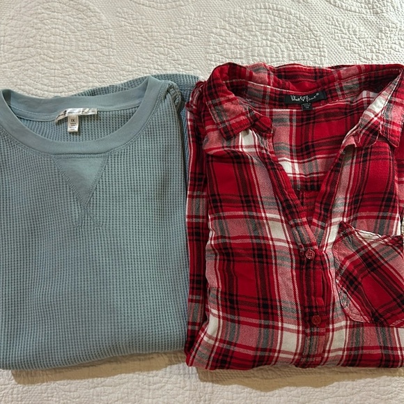 1X Bundlle Flannel and Thermal L/S shirts. Nearly New Warm and Soft - Picture 1 of 15